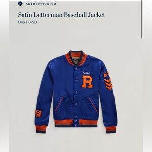 Polo Ralph Lauren Blue and Orange Varsity Jacket